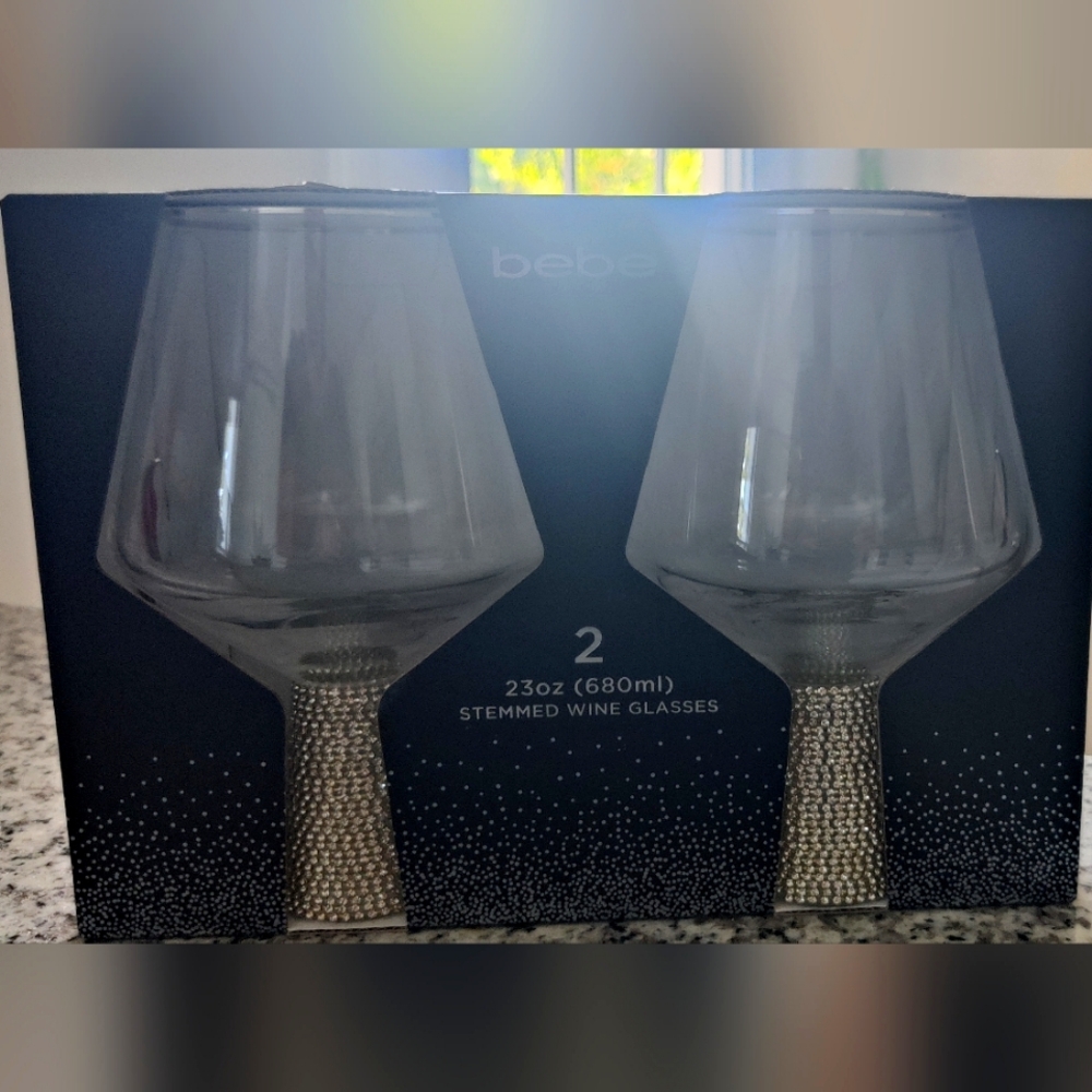 Bebe stemmed wine glases